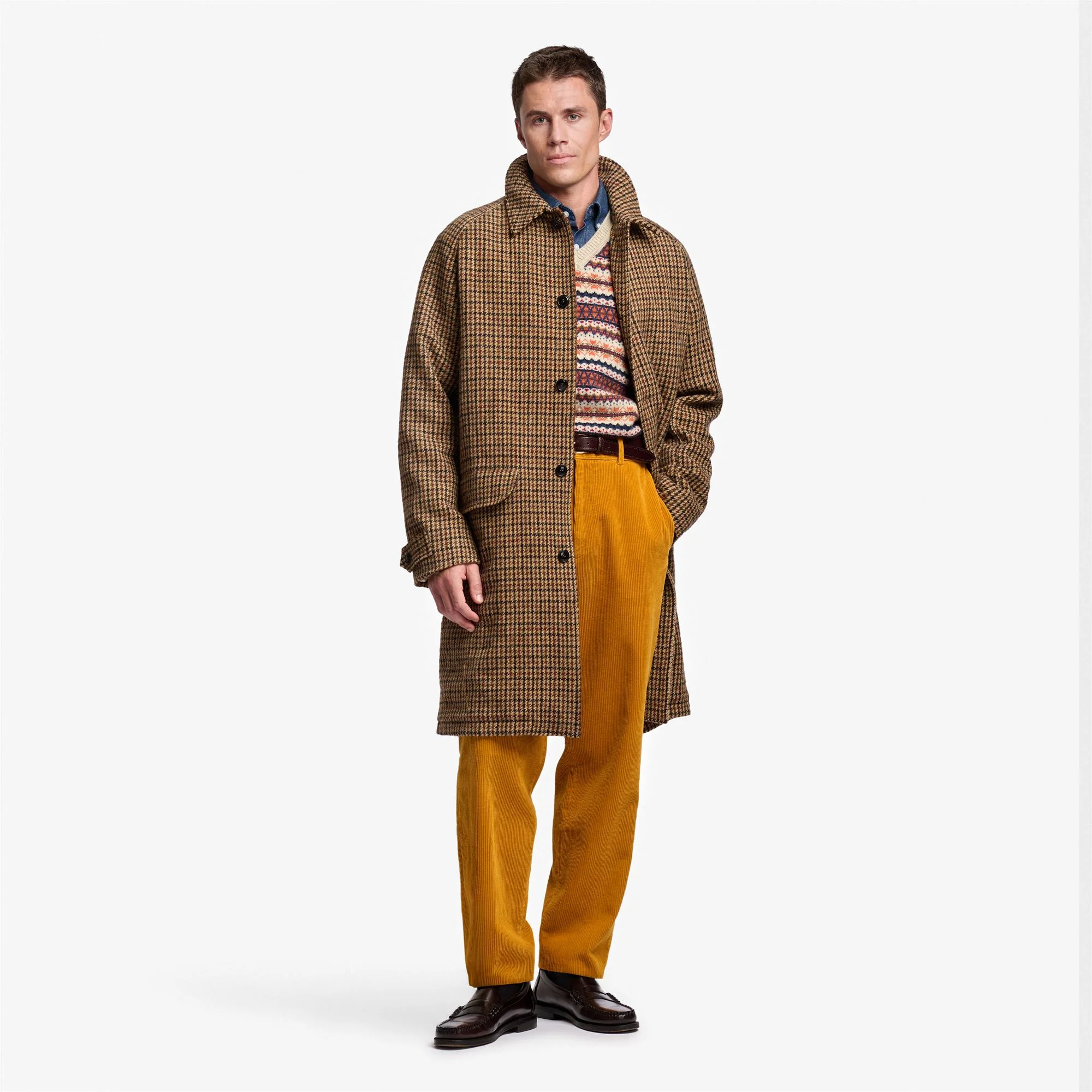 BEAM PIED DE POULE - Jackets - Coat - Unisex - BEIGE-BROWN-DK NAVY - Image 3