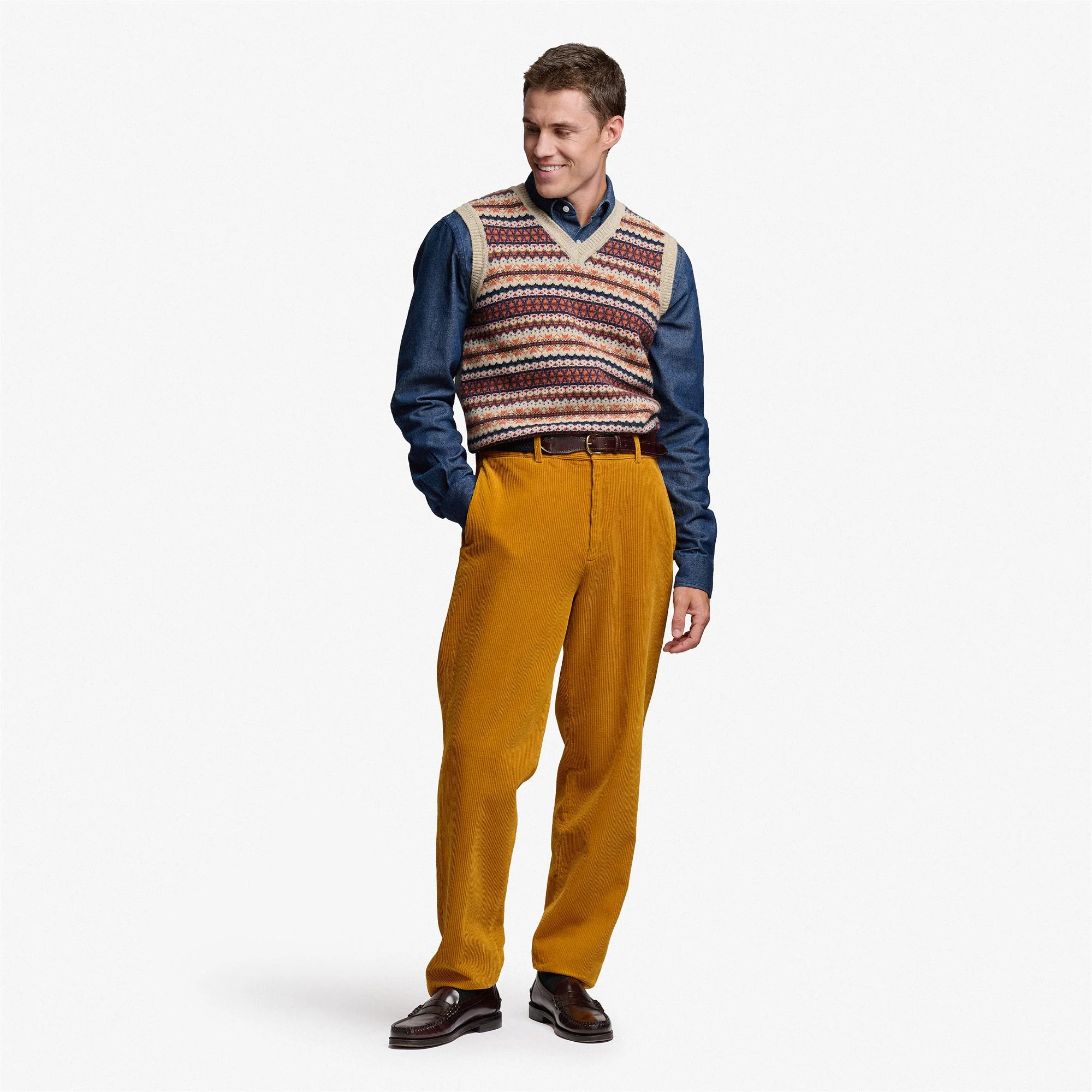 STOW - KNITWEAR - Vest - Unisex - BEIGE FANCY JACQUARD - Image 5