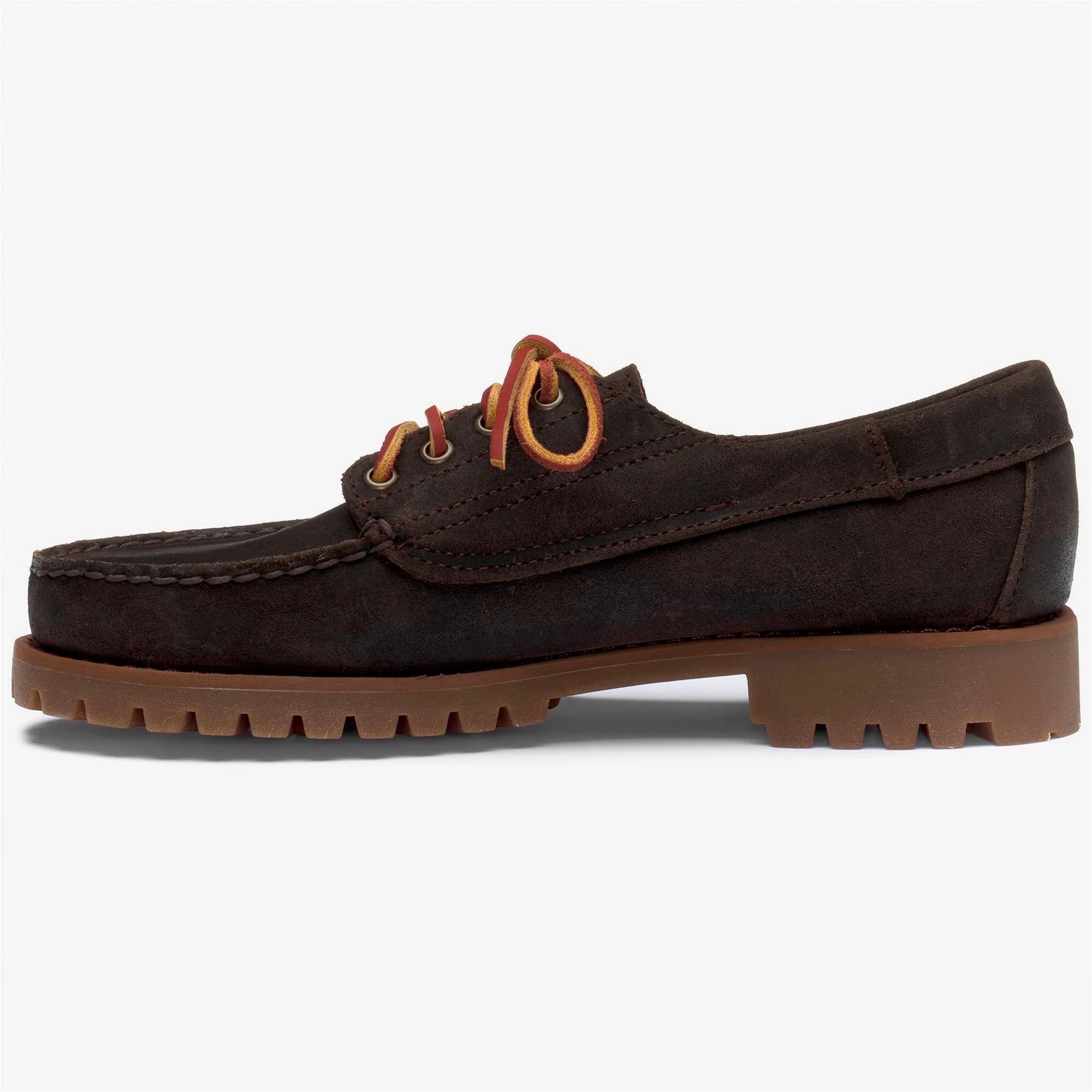 ASKOOK LUG SUEDE WAXED - Docksides - Moccasin - Man - DK BROWN - Image 3